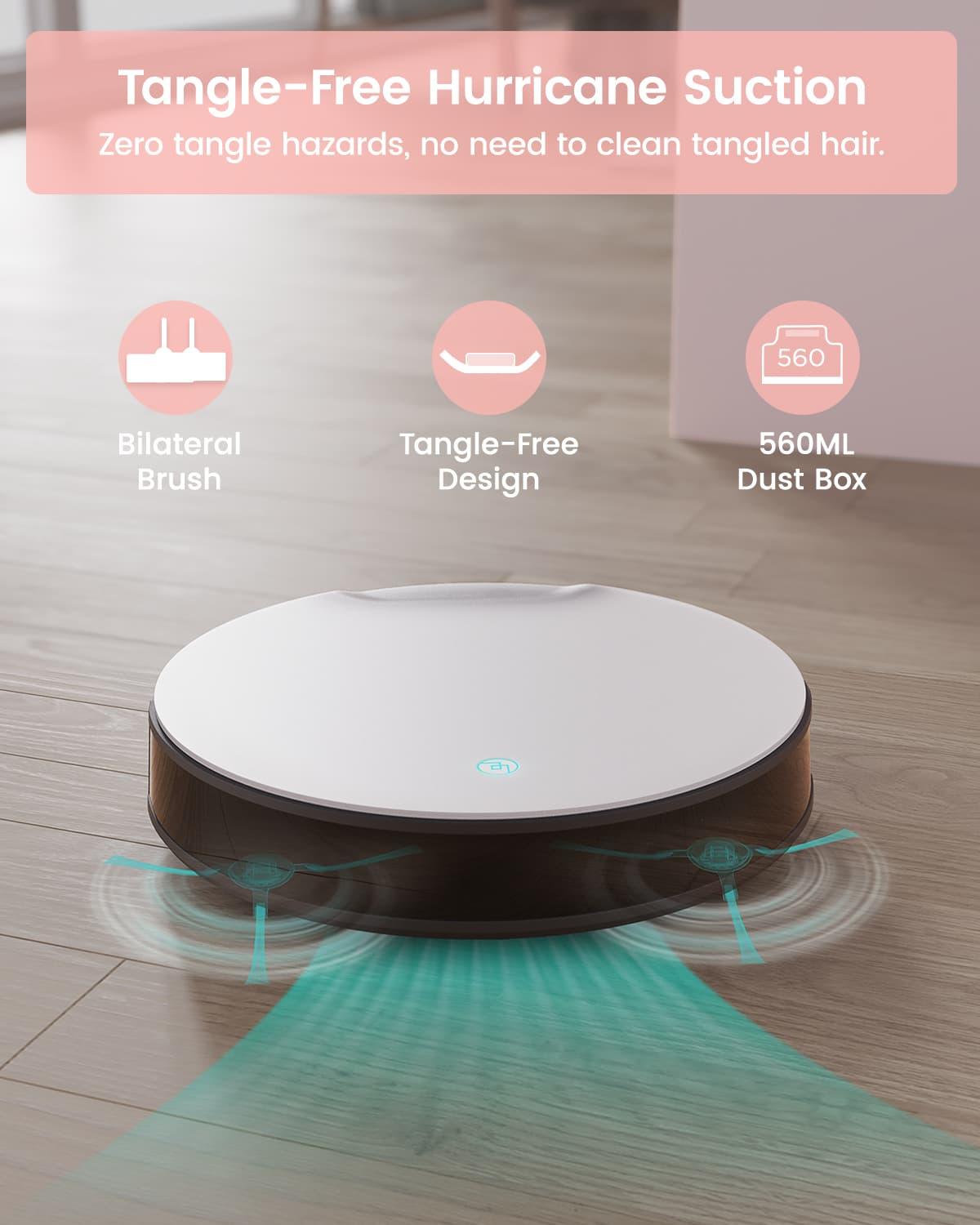 Lefant Robot Vacuum Cleaner, Tangle-Free Suction, Slim, Quite, Automatic  Self-Charging, Wi-Fi/App/Alexa/Remote Control, Good for Pet Hair, Hard  Floor