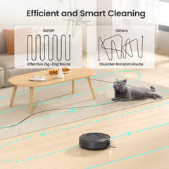 Lefant M210P Grey Robot Vacuum Cleaner, Small Robot Robotic Vacuum 7.8cm Thin 28cm DIA, 2200 Pa Suction, Alexa Voice Control Self-Charging Robotic Vacuum Ideal for Pet Hair Hard Floor and Carpet