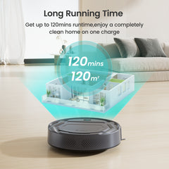 Lefant M210P Grey Robot Vacuum Cleaner, Small Robot Robotic Vacuum 7.8cm Thin 28cm DIA, 2200 Pa Suction, Alexa Voice Control Self-Charging Robotic Vacuum Ideal for Pet Hair Hard Floor and Carpet