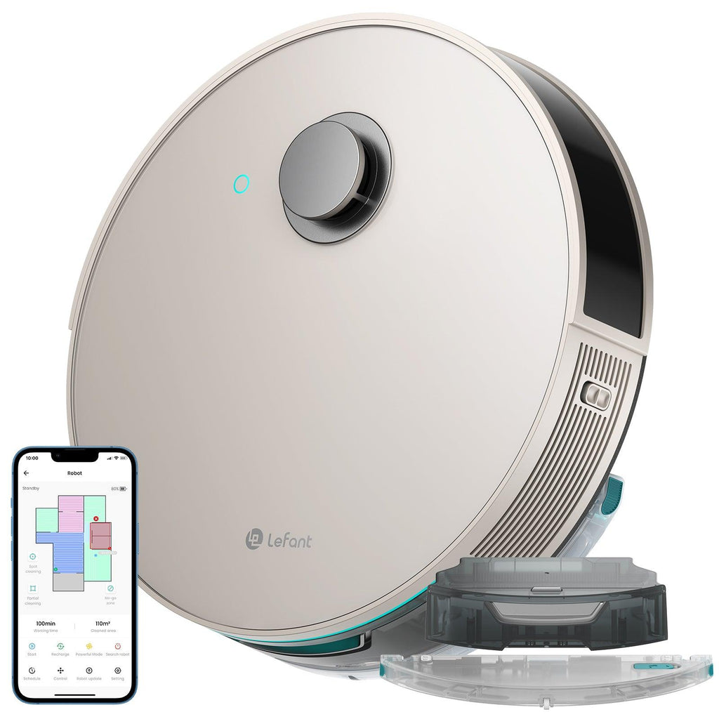 Lefant N3 Robot Vacuum and Mop Combo, Precision Mapping with Lidar