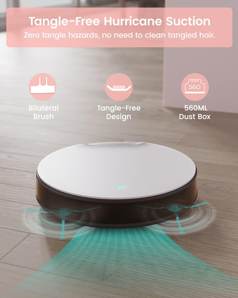Lefant M300 600ml White Amarey Robot Vacuum With Anti Drop Sensing, 1500pa  Suction, 2600mAh Battery For Efficient Home Cleaning From Galaxytoys,  $290.98