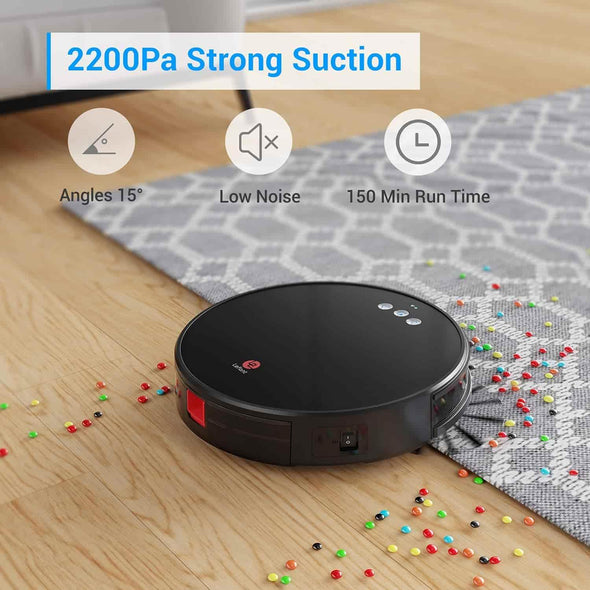 Lefant Robot Vacuum Cleaner with 2200Pa Powerful Suction,120  Mins,Tangle-Free,WiFi/Alexa/APP/Bluetooth,Schedule Cleaning,Slim  Self-Charging Robotic